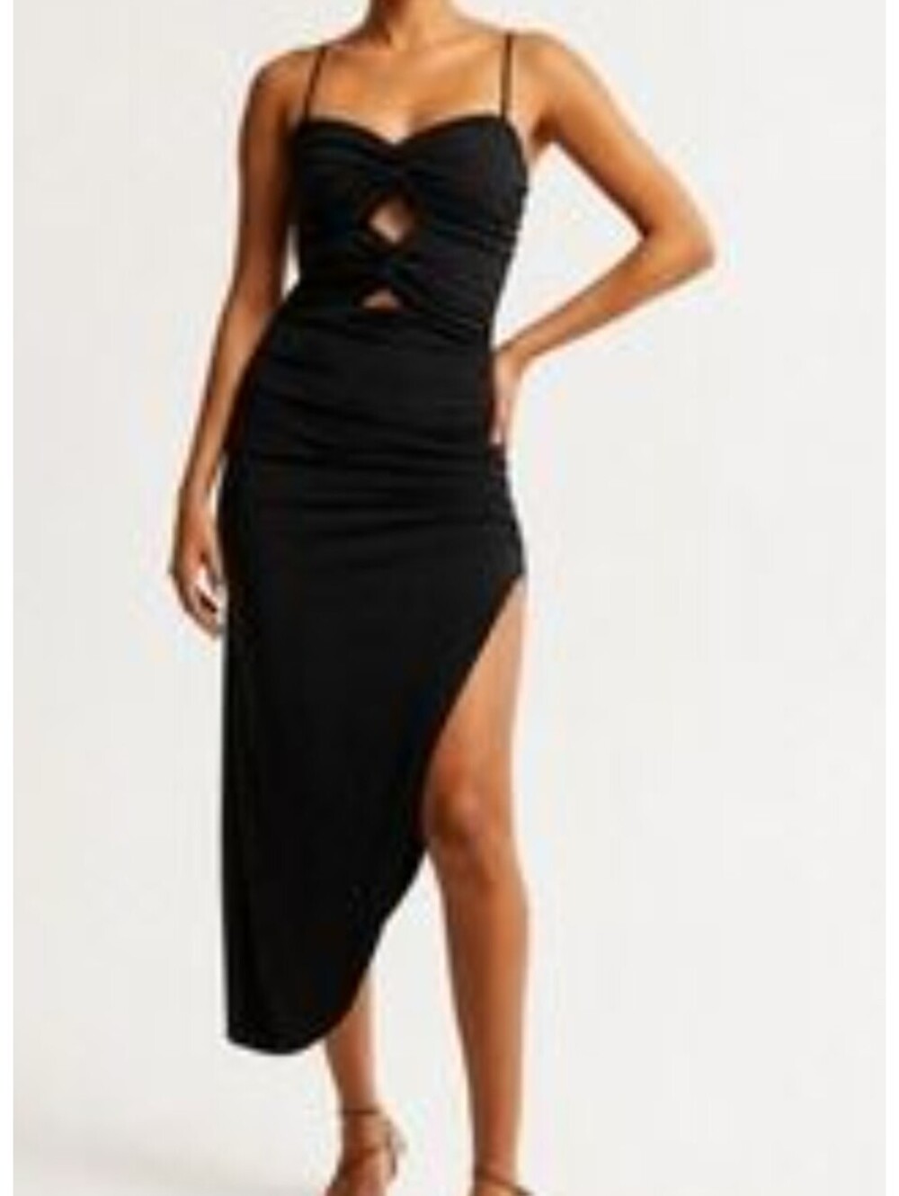 ABERCROMBIE black midi dress sz XLT